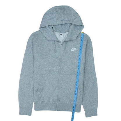 Nike Womens Grey Full Zip Hoodie Sweatshirt Size M