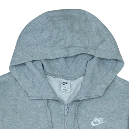 Nike Womens Grey Full Zip Hoodie Sweatshirt Size M