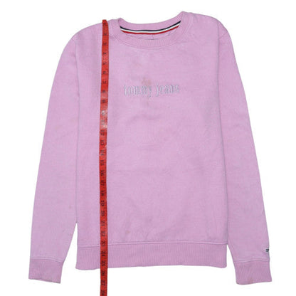 Tommy Jeans Womens Pink Crew Neck Pullover Sweatshirt Size M