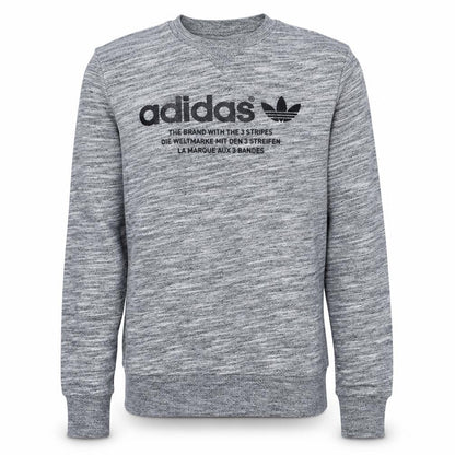 adidas Men's Grey Crew Neck Pullover Sweatshirt Size S