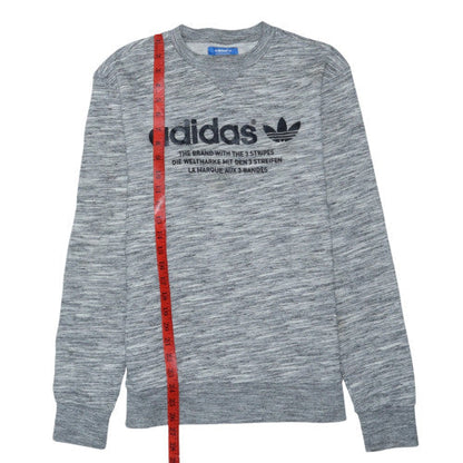 adidas Men's Grey Crew Neck Pullover Sweatshirt Size S