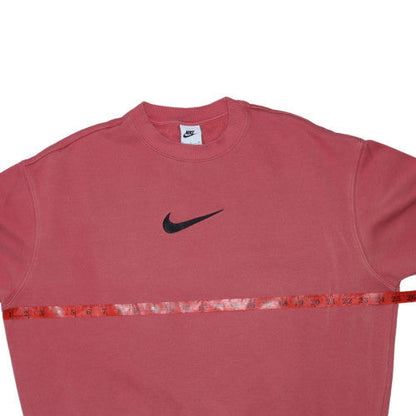 Nike Women’s Pink Small Pullover Crew Neck Sweatshirt Classic Fit