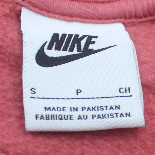 Nike Women’s Pink Small Pullover Crew Neck Sweatshirt Classic Fit