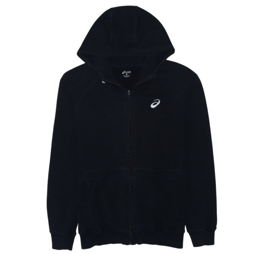 Asics Mens Black Full Zip Hoodie L Regular Fit Sportswear