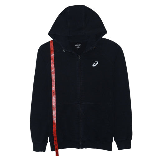 Asics Mens Black Full Zip Hoodie L Regular Fit Sportswear
