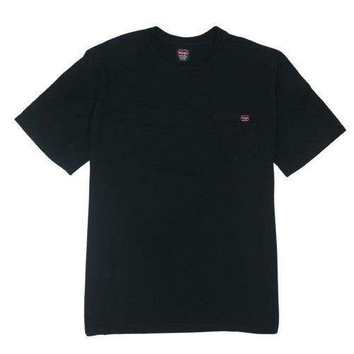 Wrangler Workwear Men's Black 3XLT Cotton Crew Neck Pocket T-Shirt