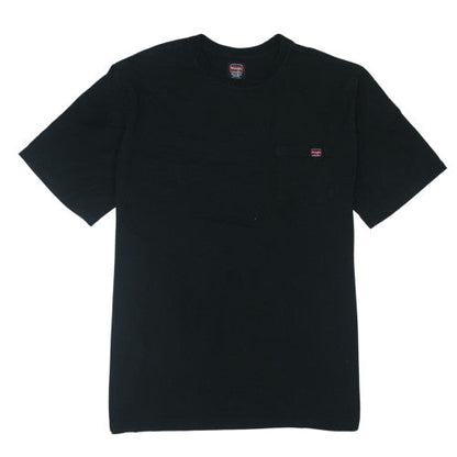Wrangler Workwear Men's Black 3XLT Cotton Crew Neck Pocket T-Shirt
