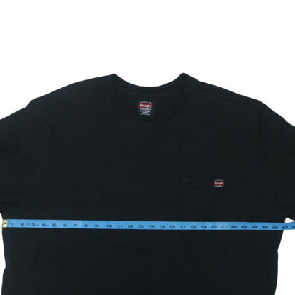 Wrangler Workwear Men's Black 3XLT Cotton Crew Neck Pocket T-Shirt