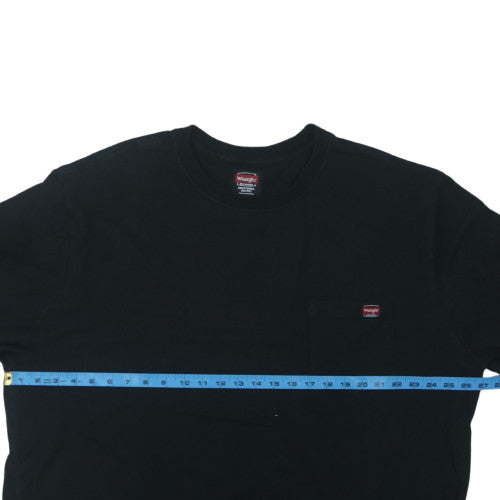 Wrangler Workwear Men's Black 3XLT Cotton Crew Neck Pocket T-Shirt