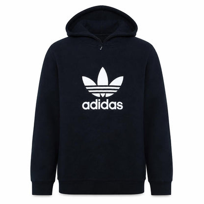 adidas Men's Black Pullover Hoodie M Logo Fleece Sweatshirt