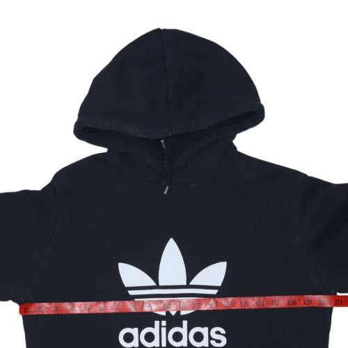 adidas Men's Black Pullover Hoodie M Logo Fleece Sweatshirt