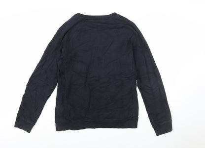 Hugo Boss Men's Black Slim Fit Crew Neck Sweatshirt L