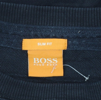 Hugo Boss Men's Black Slim Fit Crew Neck Sweatshirt L