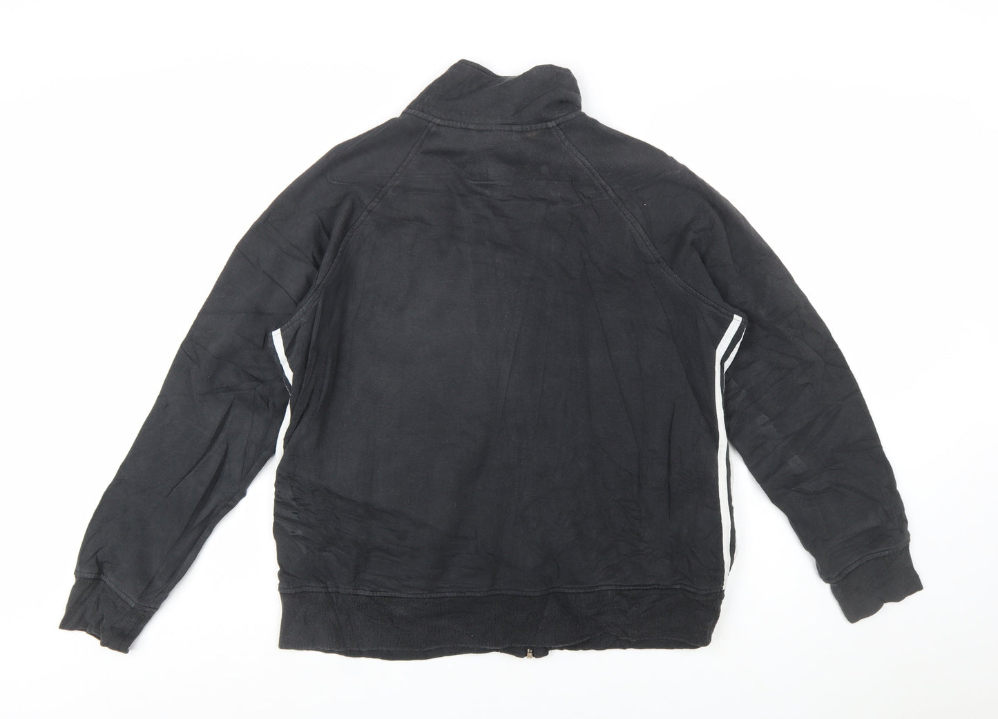 Adidas Womens Black Full Zip Sweatshirt Hoodie XL Relaxed Fit