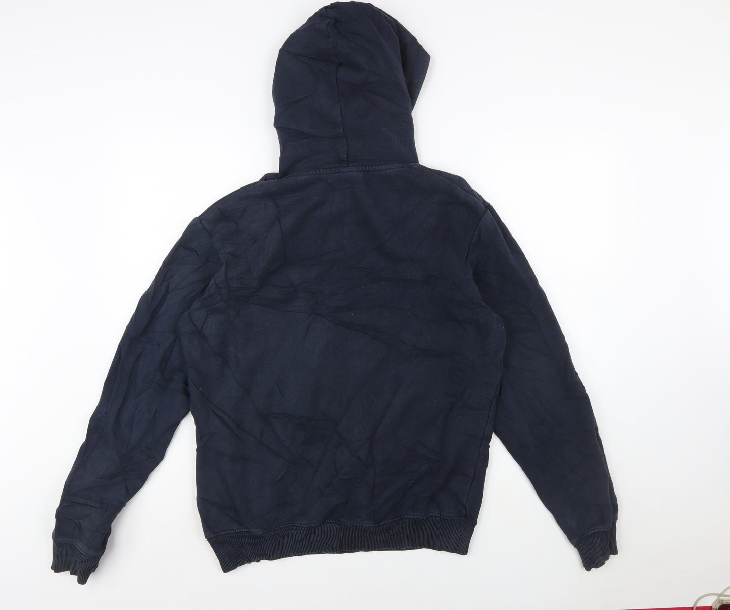 Napapijri Men's Blue XS Pullover Hoodie with Logo Print