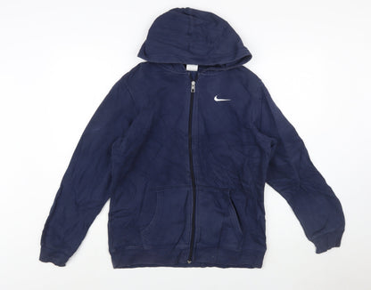 Nike Teens Blue Full Zip Hoodie XL Sports Cotton Fleece