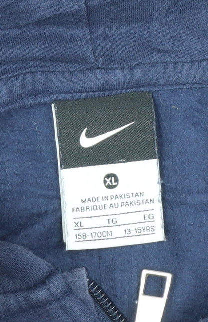Nike Teens Blue Full Zip Hoodie XL Sports Cotton Fleece