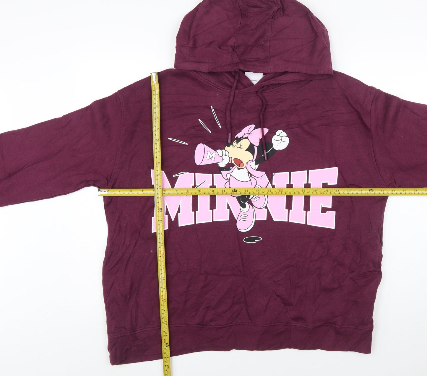 Disney Women’s Burgundy Minnie Mouse Hoodie XL Pullover Sweatshirt