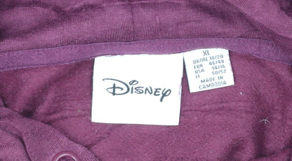 Disney Women’s Burgundy Minnie Mouse Hoodie XL Pullover Sweatshirt