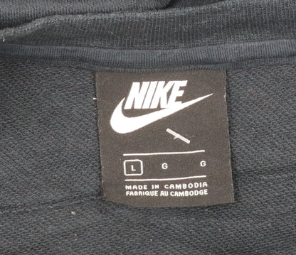 Nike Men's Black Crew Neck Pullover Sweatshirt L Graphic Logo