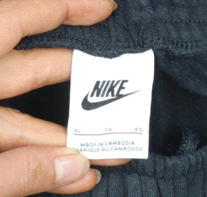 Nike Women Black XL Cargo Jogger Trousers Cotton Blend