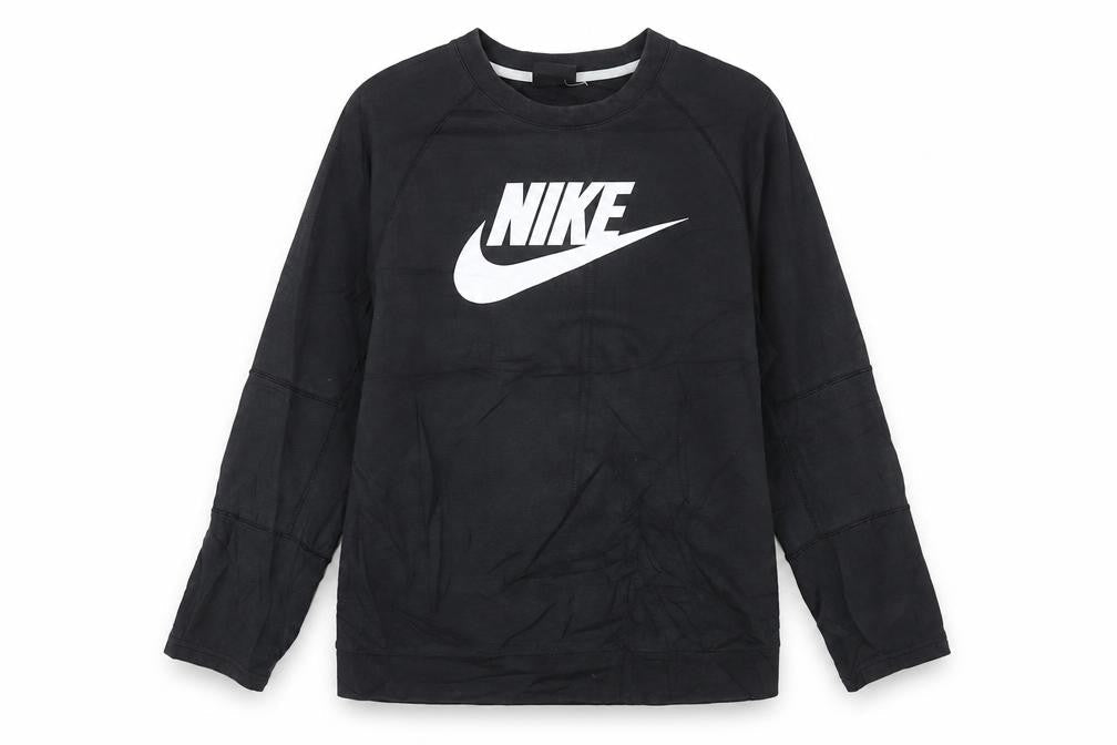 Nike Women Black Large Pullover Sweatshirt with Logo Print