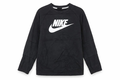 Nike Women Black Large Pullover Sweatshirt with Logo Print