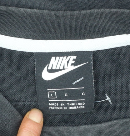 Nike Women Black Large Pullover Sweatshirt with Logo Print