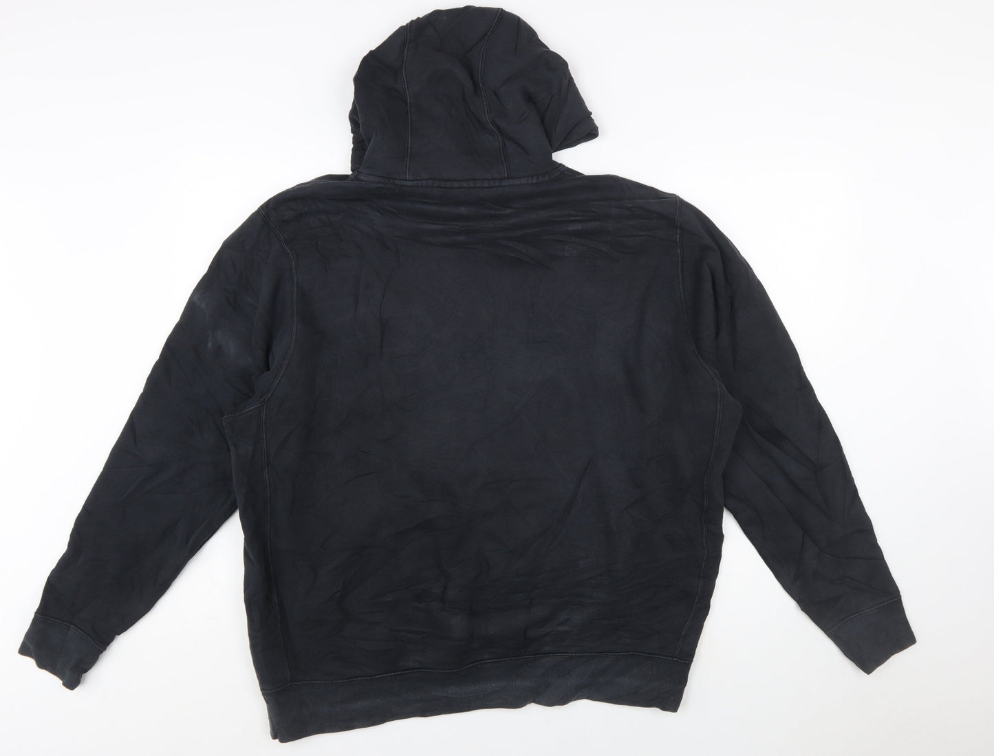 Nike Men’s Black XL Pullover Hoodie with Logo Fleece Sweatshirt