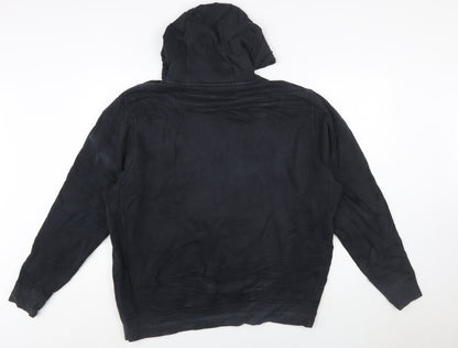 Nike Men’s Black XL Pullover Hoodie with Logo Fleece Sweatshirt