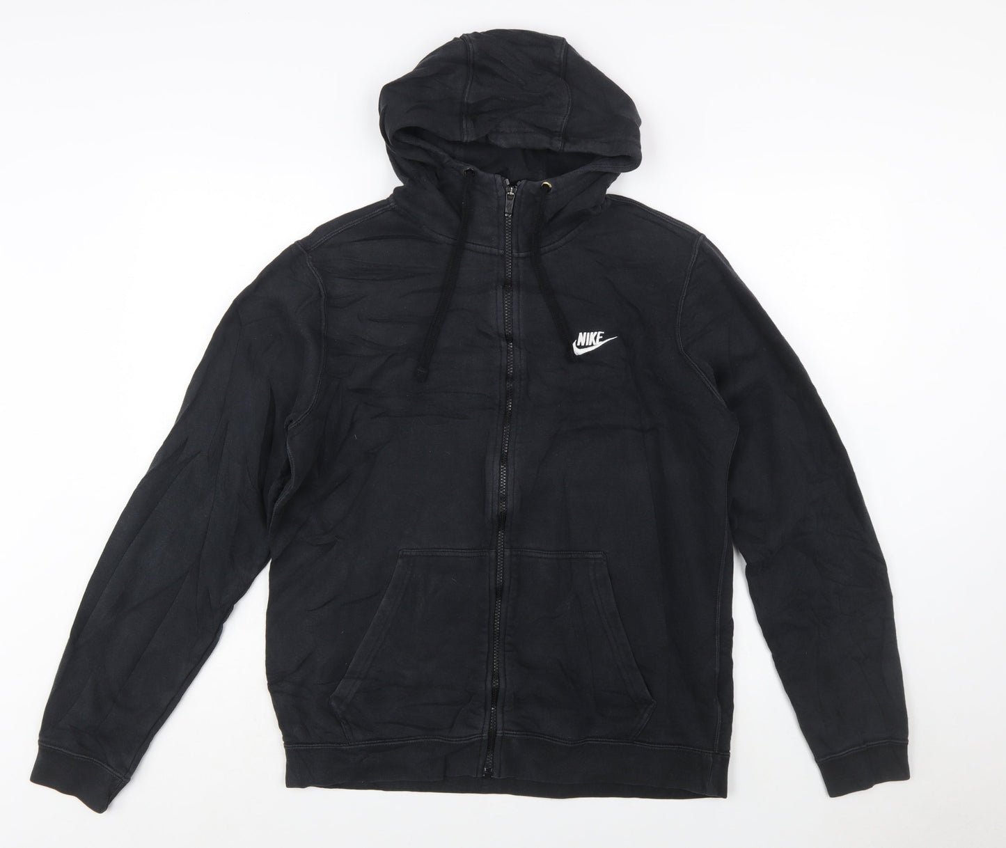 Nike Men's Black Full Zip Hoodie Sweatshirt Size M