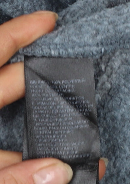 The North Face Women's Grey Geometric Fleece Pullover Hoodie L