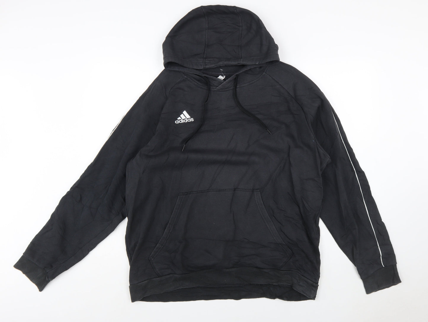 Adidas Men’s Black XL Pullover Hoodie Sports Logo Sweatshirt