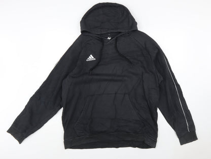 Adidas Men’s Black XL Pullover Hoodie Sports Logo Sweatshirt