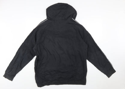 Adidas Men’s Black XL Pullover Hoodie Sports Logo Sweatshirt