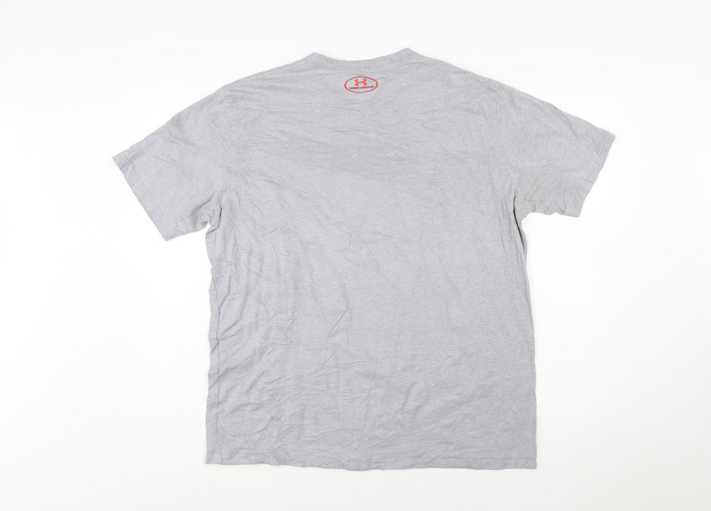 Under Armour Men's Grey HeatGear Graphic T-Shirt XL Loose Fit