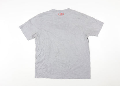 Under Armour Men's Grey HeatGear Graphic T-Shirt XL Loose Fit