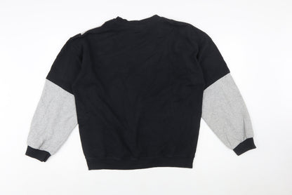 Carhartt Mens Black Grey Logo Sweatshirt L Tall Pullover