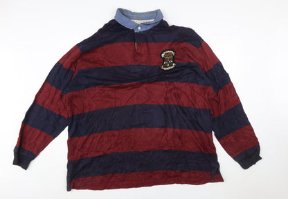 Polo Ralph Lauren Men's 3XL Big Striped Rugby Polo Long Sleeve Shirt