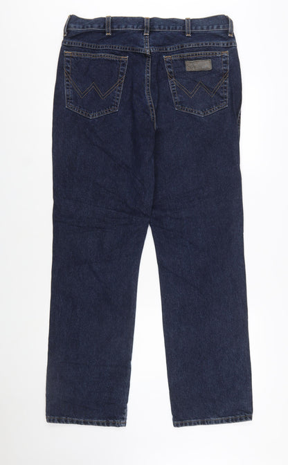 Wrangler Mens Blue Straight Leg Jeans Size 36x32 Texas Denim