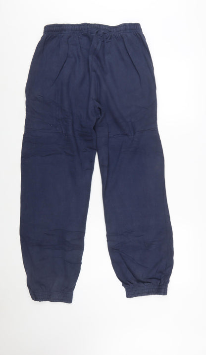 Umbro Men's Blue Jogger Trousers L Cotton Blend Sportswear