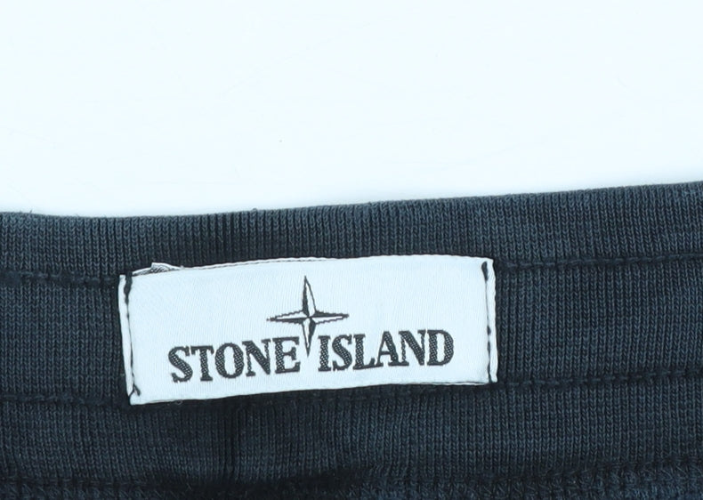 Stone Island Men’s Black Cargo Jogger Trousers L Cotton Stretch
