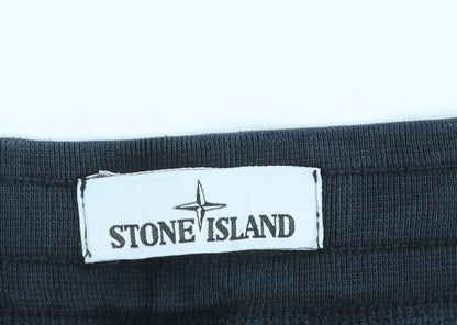 Stone Island Men’s Black Cargo Jogger Trousers L Cotton Stretch
