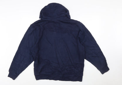 Le Coq Sportif Men's Blue Pullover Hoodie L Regular Fit Logo