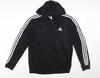 Adidas Mens Black Full Zip Hoodie L Sportswear Jacket