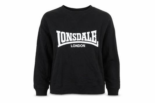 Lonsdale London Women's Black Cotton Blend Logo Sweatshirt Size 14