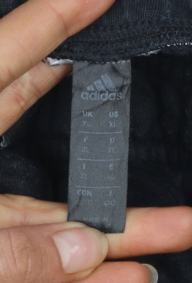 Adidas Mens Black XL Jogger Trousers with Stripe Detail