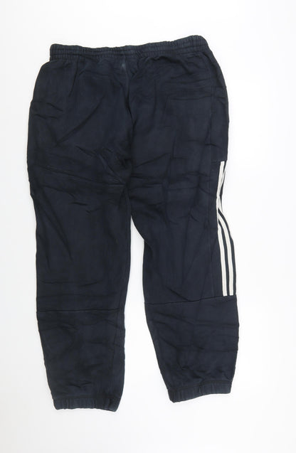 Adidas Men's Black XL Jogger Trousers with Stripes