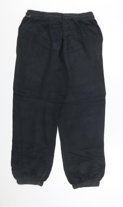 Jordan Mens Black Jogger Trousers M Fleece Elastic Waist Casual