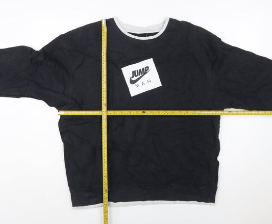 Jordan Men's Black Jumpman Logo Pullover Sweatshirt Size L